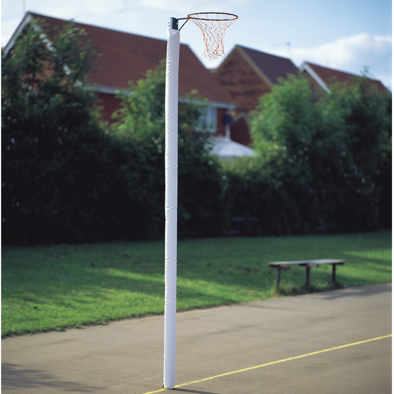 Harrod Socketed Netball Posts (Pair) Available with (NBL005 10mm Solid Rings) (NBL015 16mm Tubular Rings)