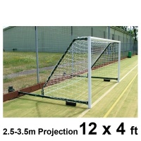 Harrod 3G Aluminium Fence Folding Football Goal Posts (2.3 - 3.5m Projection) (12 x 4ft / 3.66 x 1.22m) FBL581 (Pair)