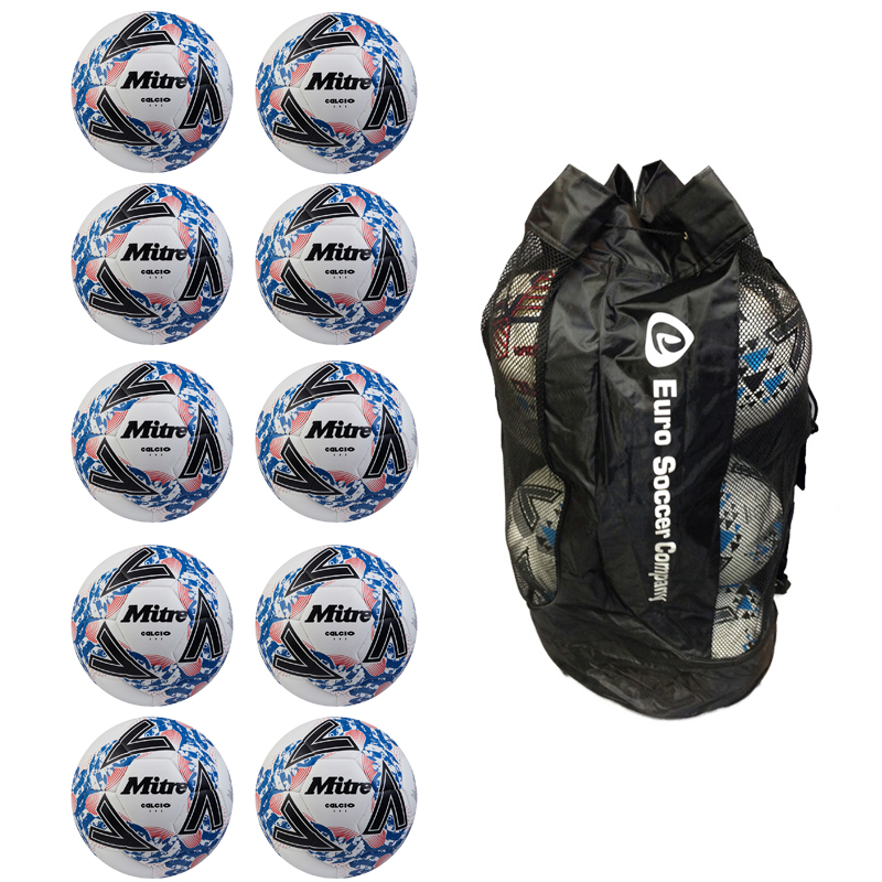 Ball Sack of 10 Mitre Calcio Training Footballs