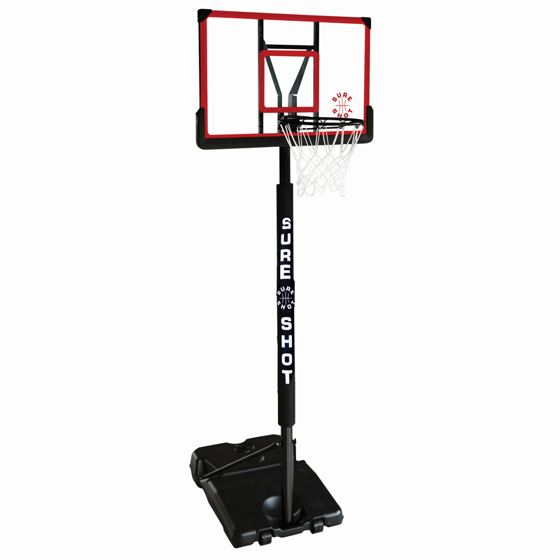 Sure Shot 514 Telescopic Portable Basketball Unit with Acrylic Backboard and Pole Padding