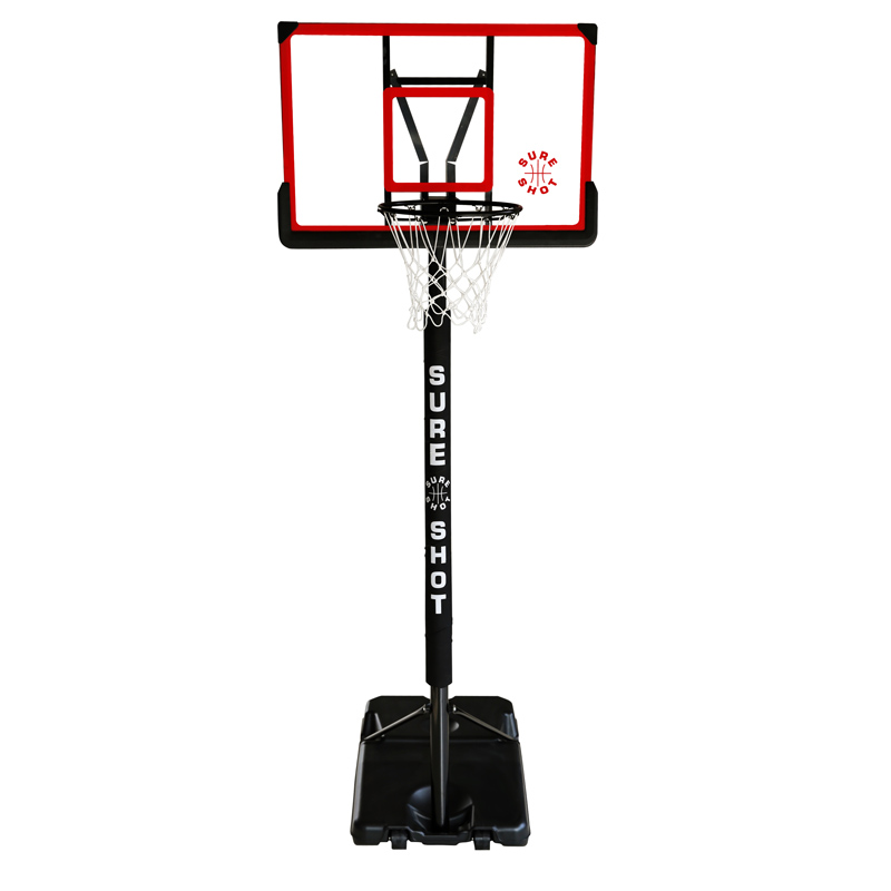 Sure Shot 514 Telescopic Portable Basketball Unit with Acrylic Backboard and Pole Padding