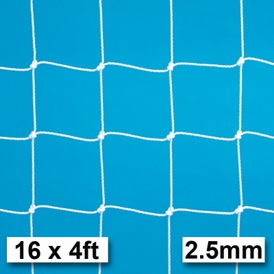 Harrod 2.5mm Football Goal Nets (16 x 4ft / 4.88 x 1.22m) FBL028 (Pair)