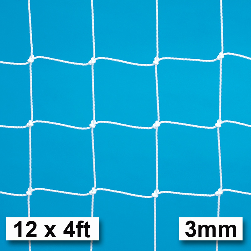 Harrod 3mm Heavy Duty Football Goal Nets (12 x 4ft / 3.66 x 1.22m) FBL032 (Pair)