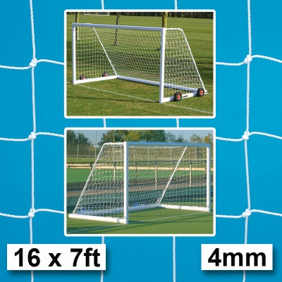 Harrod 4mm Aluminium Portagoal & Weighted Portagoal Football Nets (16 x 7ft / 4.88 x 2.13m) FBL360 (Pair)