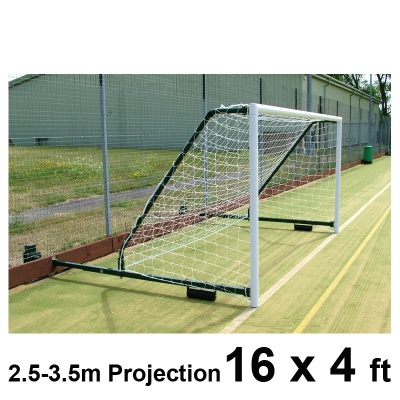 Harrod 3G Aluminium Fence Folding Football Goal Posts (2.3 - 3.5m Projection) (16 x 4ft / 4.88 x 1.22m) FBL580 (Pair)