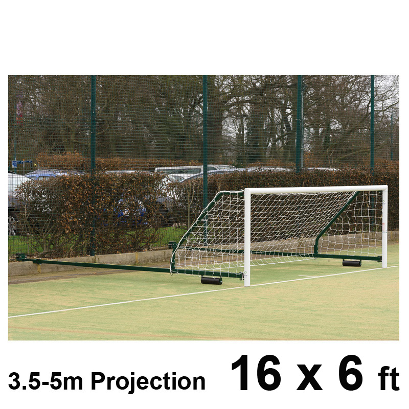 Harrod 3G Steel Fence Folding Football Goal Posts (3.5 - 5.0m Projection) (16 x 6ft / 4.88 x 1.83m) FBL588 (Pair)