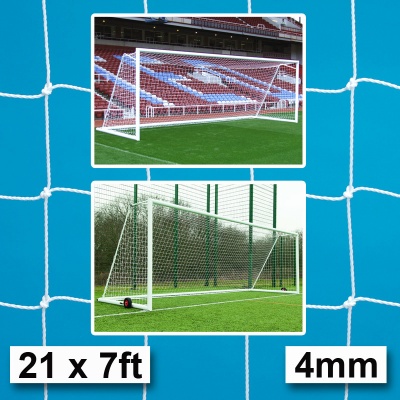 Harrod 4mm Integral Weighted & Demountable Football Goal Nets (21 x 7ft / 6.4 x 2.13m) FBL660 (Pair)