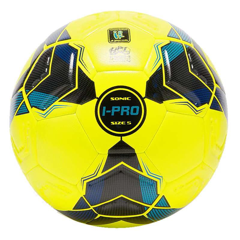 Ballon De Football I-Pro Nova – Surface Texturée, Blanc/cyan – Qualité Accessoire