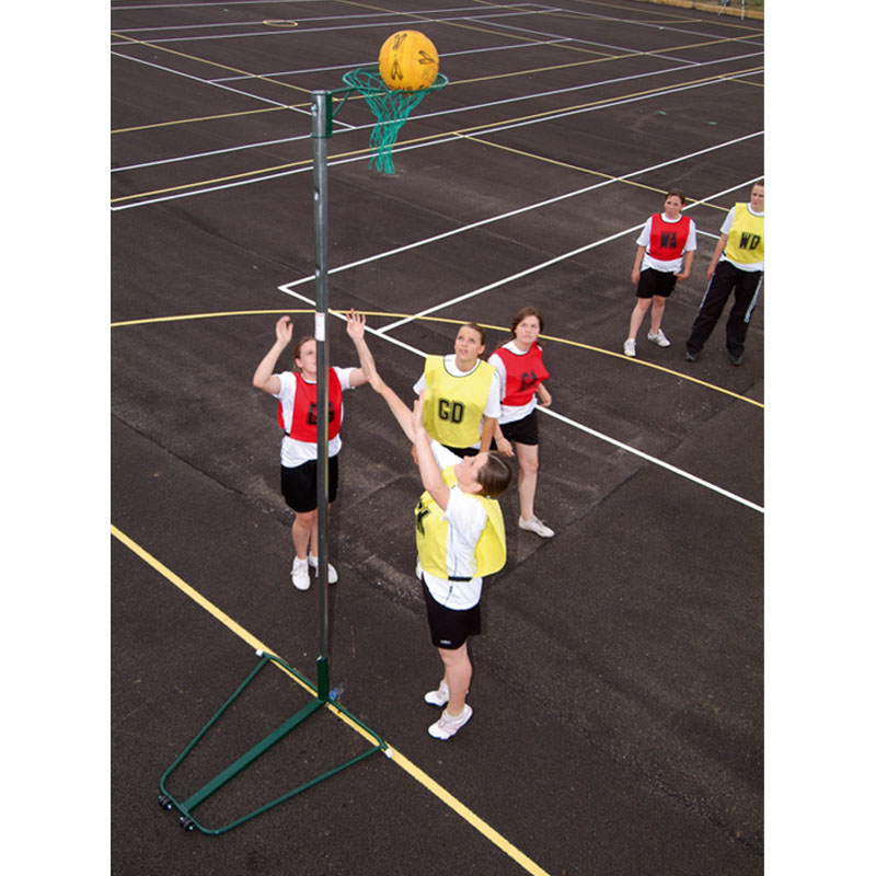 Harrod Wheelaway Netball Post Available with 10mm Solid Rings or 16mm Tubular Regulation Rings