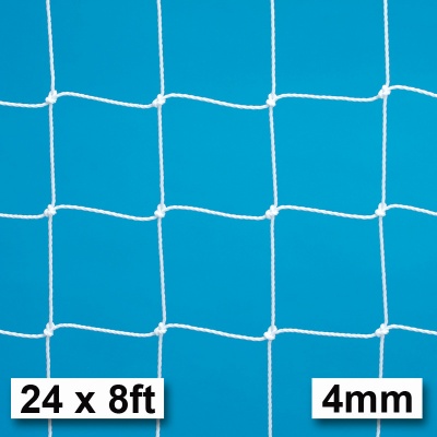 Harrod 4mm Braided Box Profile Euro Football Goal White Nets (24 x 8ft / 7.32 x 2.44m) FBL308 (Pair)