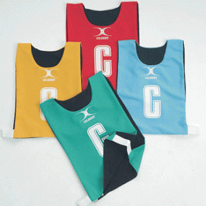 Gilbert Reversible Netball Bibs Set of 7 Printed Front & Back