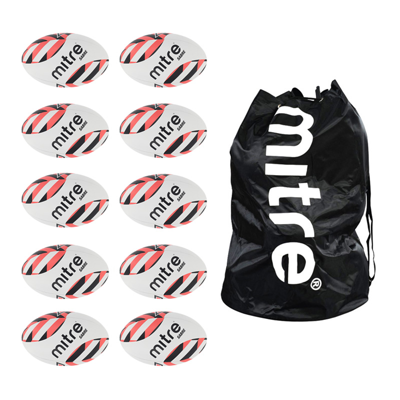 Mitre Sack of 10 Mitre Sabre Rugby Balls