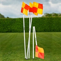 Mitre Folding Football Corner Post Set (4 Poles, Flags & Bag)