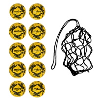 Net of 10 Mitre Calcio Fluo Training Balls