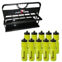 Sports Water Bottle & Carrier Set (10 Bottles in Folding Carrier)