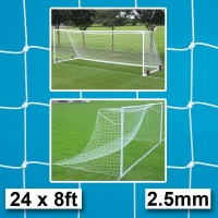 Harrod 2.5mm Socketed & Freestanding Football Steel Goal Post Nets (24 x 8ft / 7.32 x 2.44m) FBL006 (Pair)