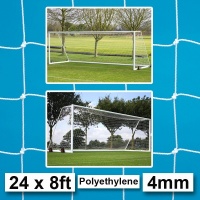 Harrod 4mm Polyethylene Football Portagoal & Weighted Portagoal Nets (24 x 8ft / 7.32 x 2.44m) FBL017 (Pair)