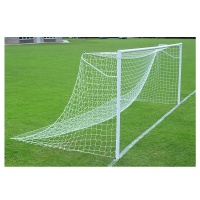 Harrod Super Heavyweight Socketed Steel 76mm Round Football Goal Posts (21 x 7ft / 6.4 x 2.13m) FBL049 (Pair)