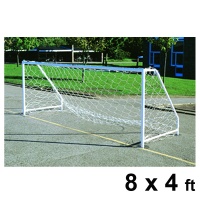 Harrod FS6 Permanent Steel Football Goal Posts (8 x 4ft / 2.44 x 1.22m) FBL136 (Pair)