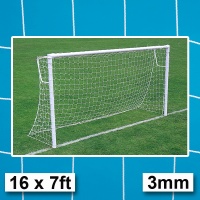 Harrod 3mm Heavy Duty Socketed Football Goal Nets (16 x 7ft / 4.88 x 2.13m) FBL246 (Pair)