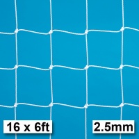 Harrod 2.5mm Socketed & Freestanding Steel Football Goal Nets (16 x 6ft / 4.88 x 1.83m) FBL363 (Pair)