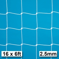 Harrod 2.5mm Socketed & Freestanding Steel Football Goal Nets (16 x 6ft / 4.88 x 1.83m) FBL363 (Pair)