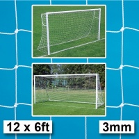 Harrod 3mm Heavy Duty Football Goal Nets (12 x 6ft / 3.66 x 1.83m) FBL371 (Pair)