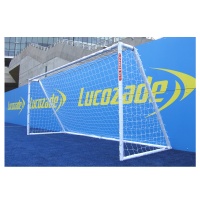 Harrod Heavy Duty Galvanised Steel Football Goal Posts (16 x 6ft / 4.88 x 1.83m) FBL510 (Pair)