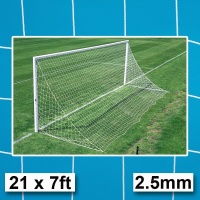 Harrod 2.5mm Straightback Football Goal Nets for GOALS WITHOUT NET SUPPORTS (21 x 7ft / 6.4 x 2.13m) FBL618 (Pair)