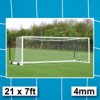 Harrod 4mm Euro Portagoal Box Section Football Goal Nets (21 x 7ft / 6.4 x 2.13m) FBL691 (Pair)